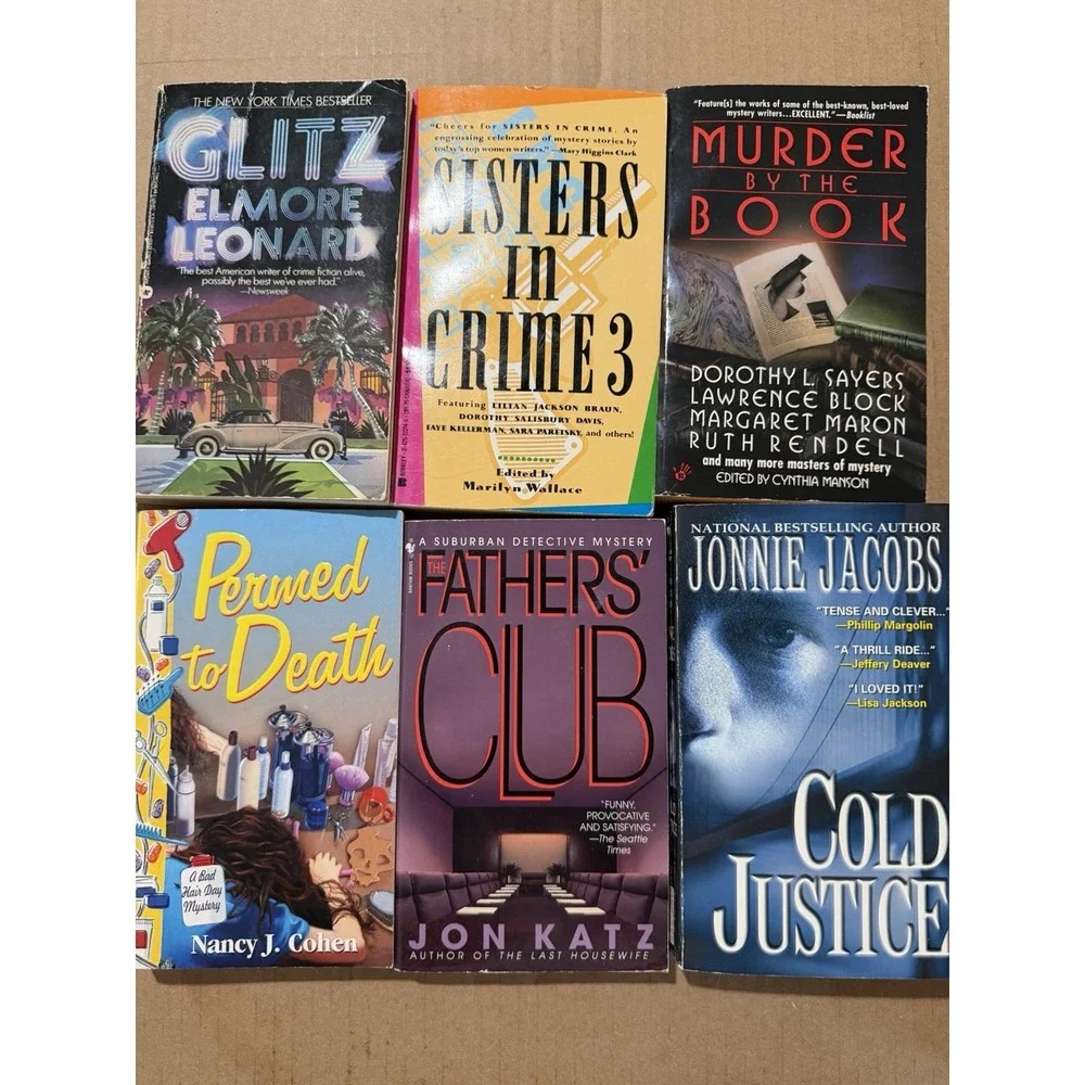 Lot of 10 random murder mystery novel paperback books,‎ various authors B56